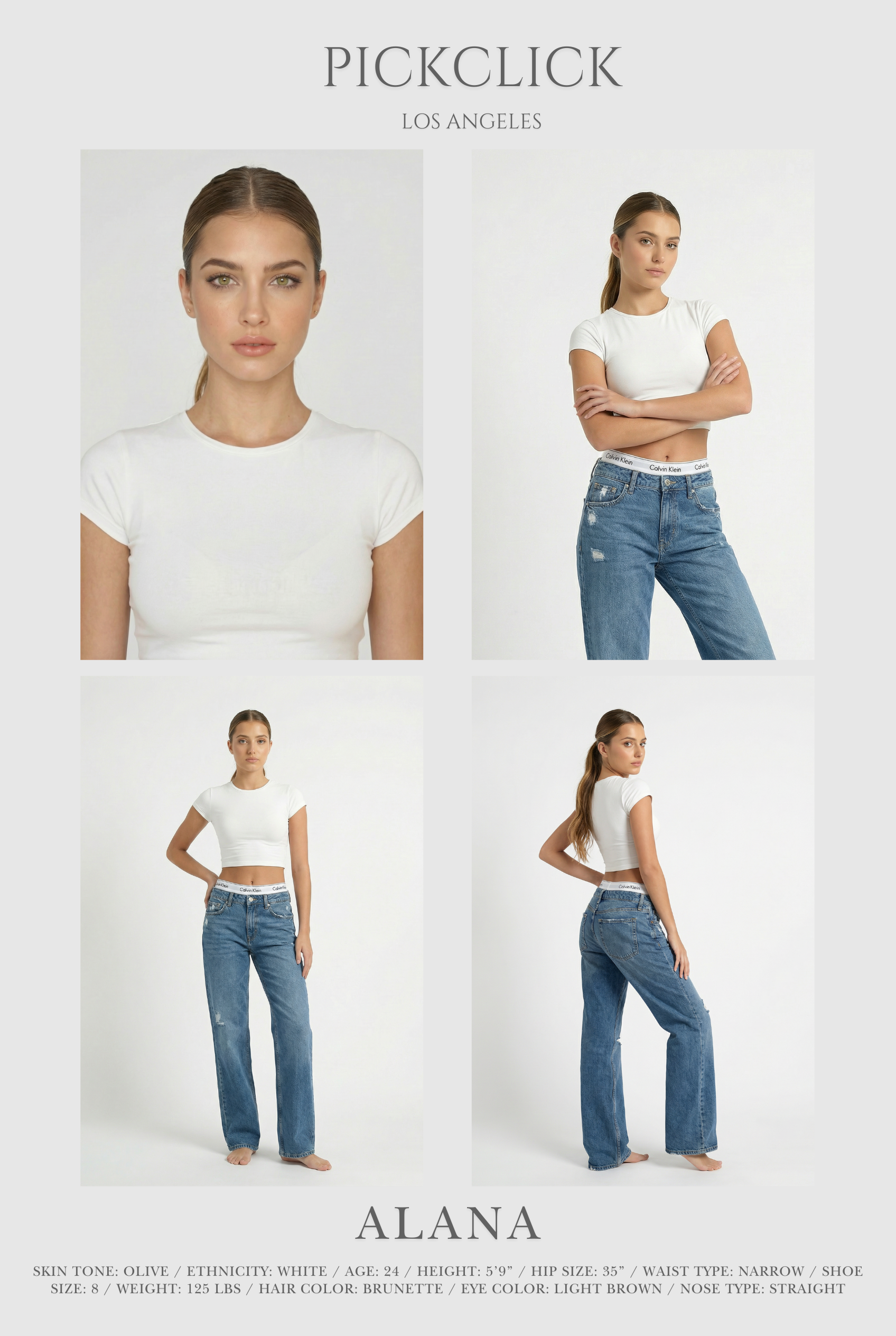 Model portfolio - Jacqueline Bazbaz comp card